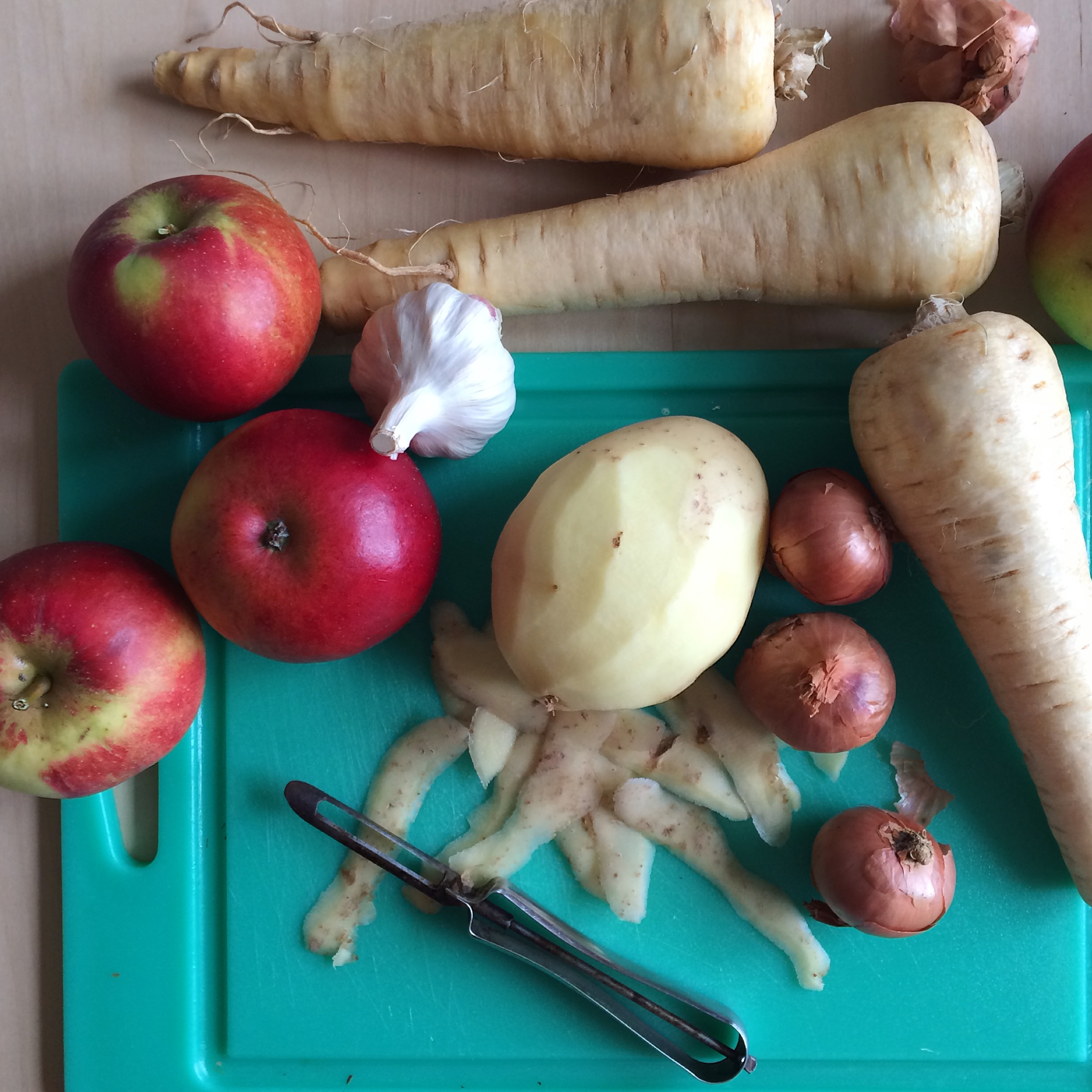 Parnsip and Apple Soup Ingredients