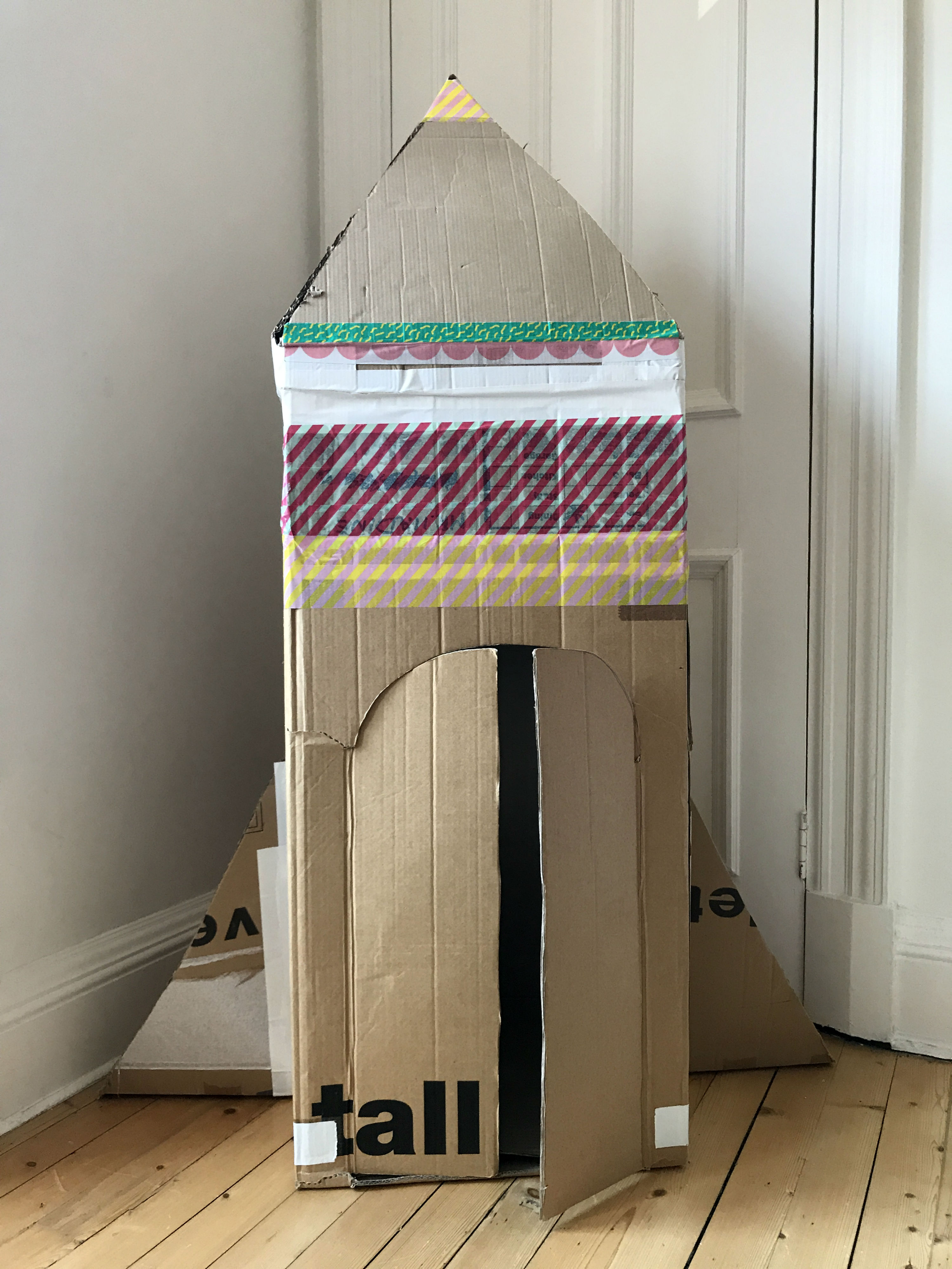 Recycled Cardboard Box Rocket Ship â€
