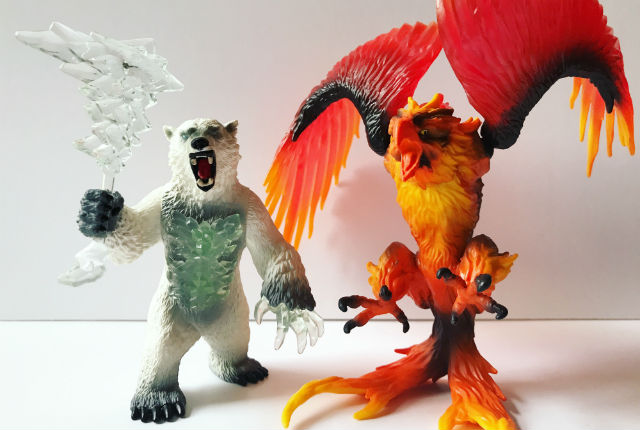 Schleich Eldrador Blizzard Bear and Fire Eagle