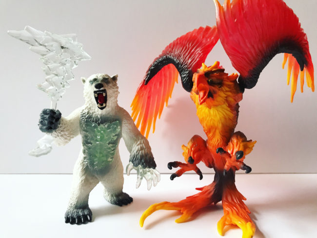 Schleich Eldrador Blizzard Bear and Fire Eagle