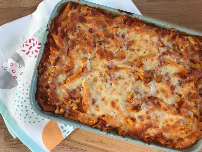 Tuna Tomato Pasta Bake Gluten Free