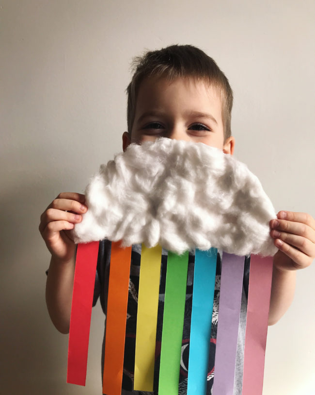 Paper Plate Rainbow Cloud