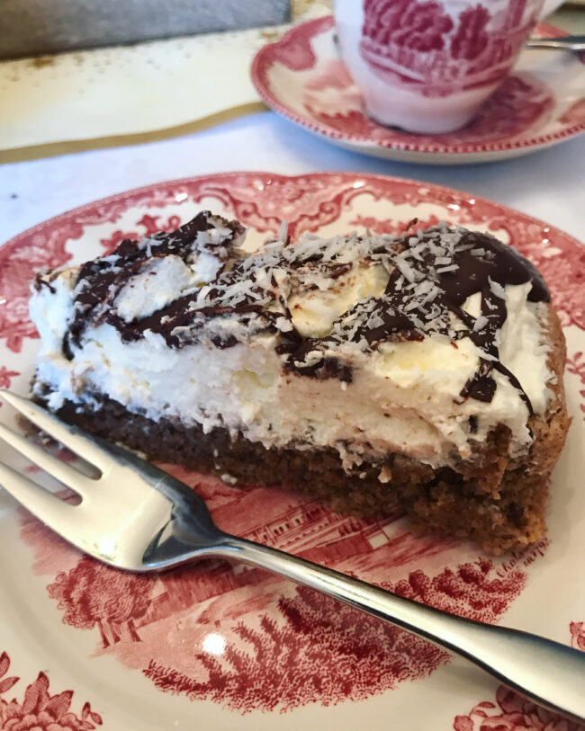 Coconut Chocolate Cream Cake