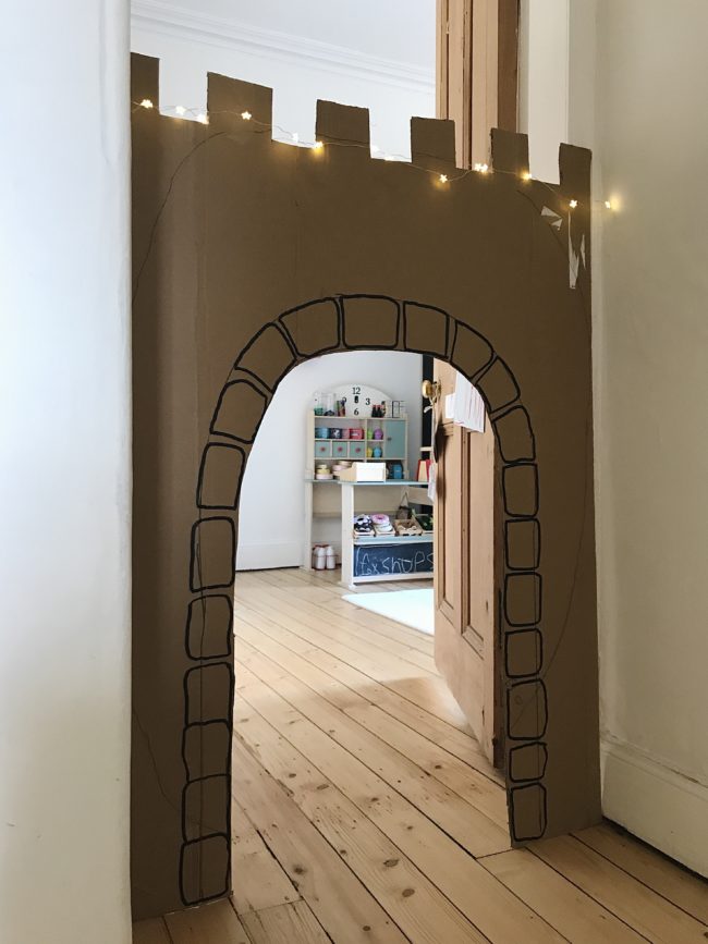 Easy Peasy DIY Cardboard Castle Doorway