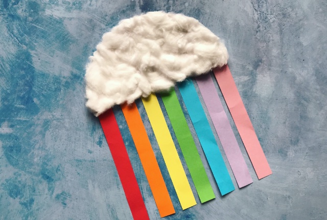Paper Plate Rainbow Cloud
