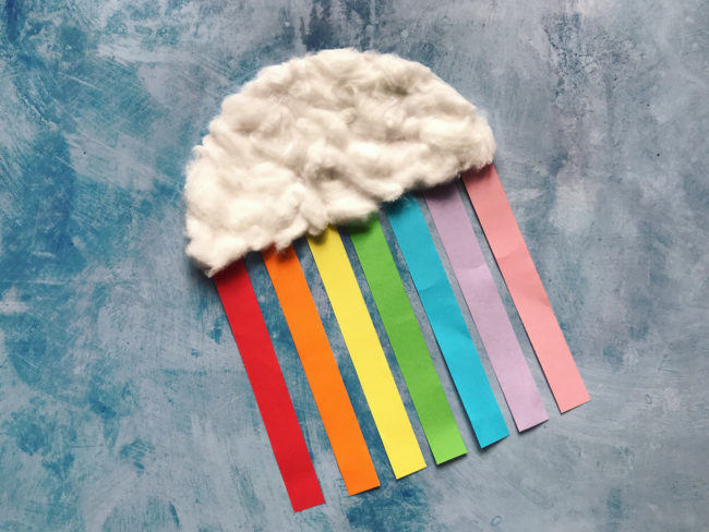 Paper Plate Rainbow Cloud