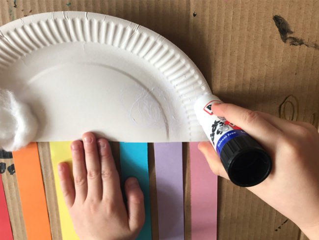 Paper Plate Rainbow Cloud