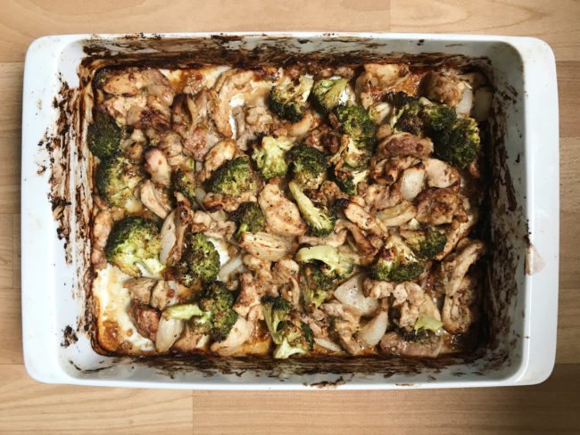 Peanut Butter Chicken Traybake