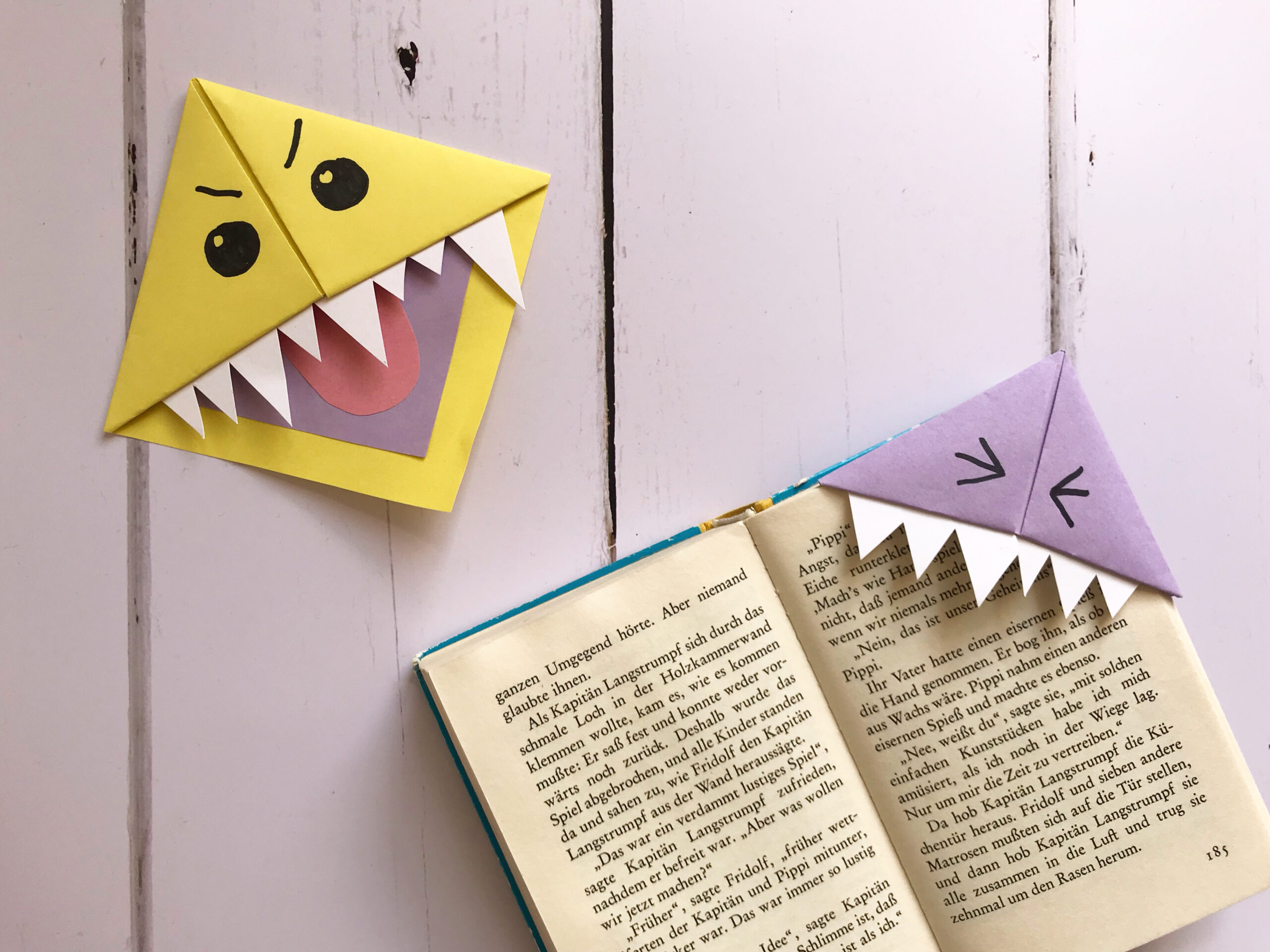 Origami Monster Bookmarks The Bear & The Fox