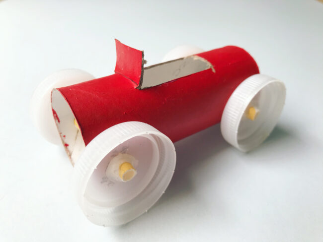 Recycled Toilet Roll Car