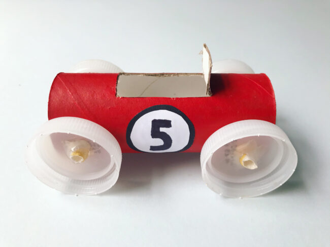 Recycled Toilet Roll Car