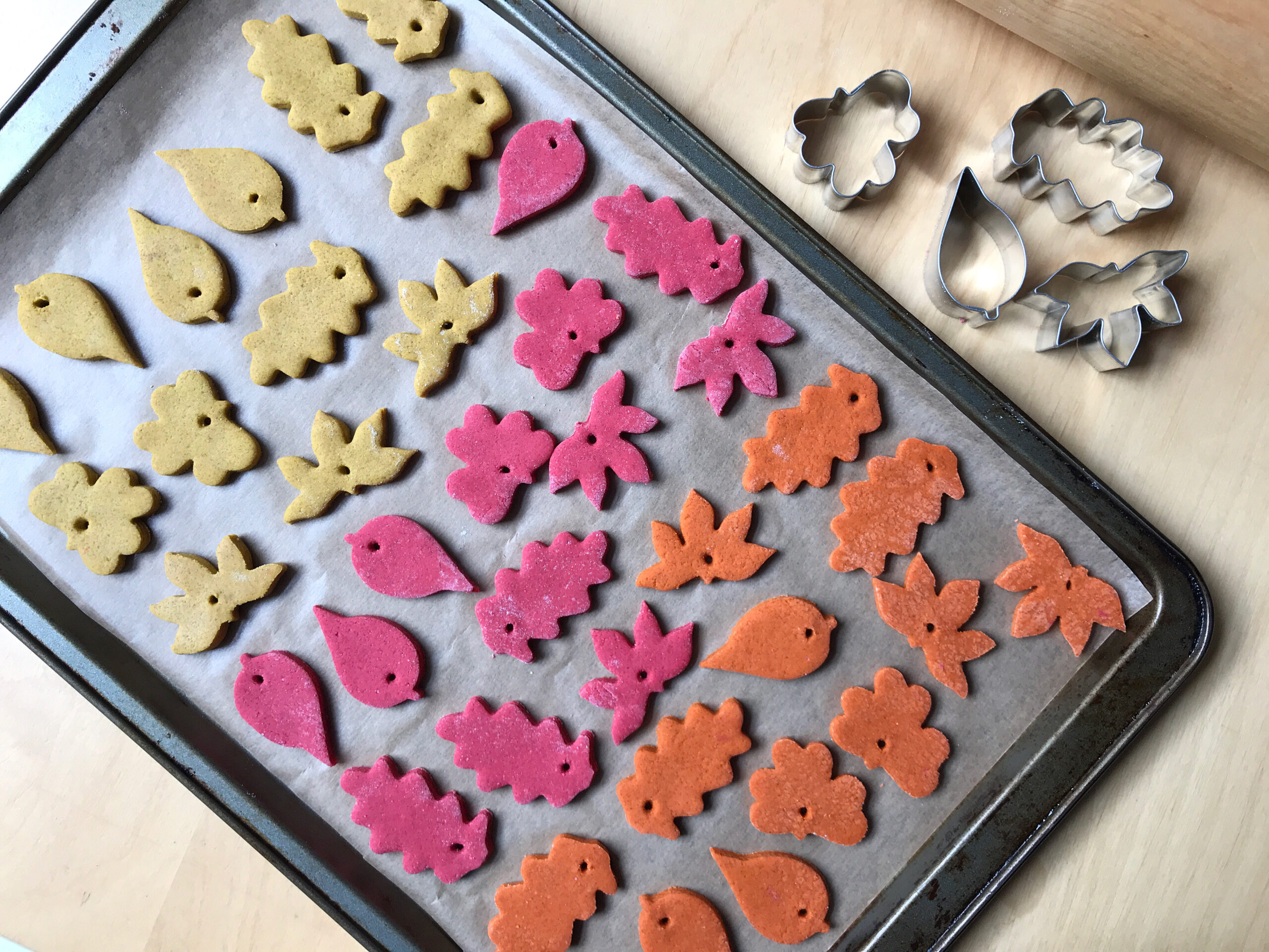 Baking Salt Dough Autumn Leaves The Bear & The Fox