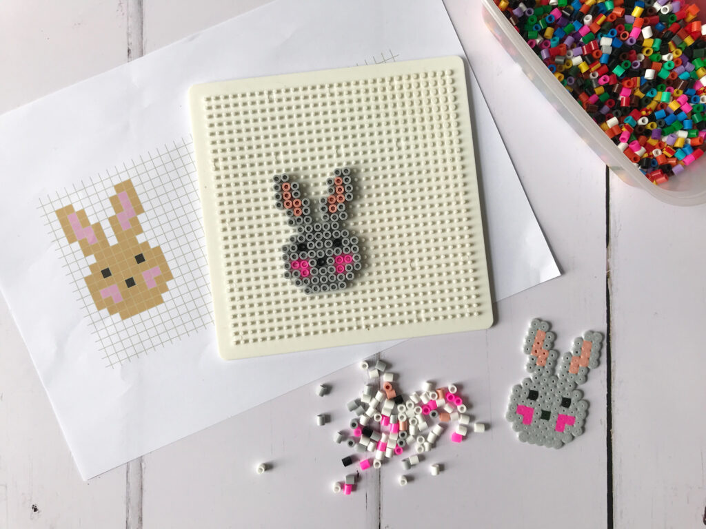 DIY Perler Bead Easter Craft Kits, Kids Craft, Cross, Bunny, Chicks 