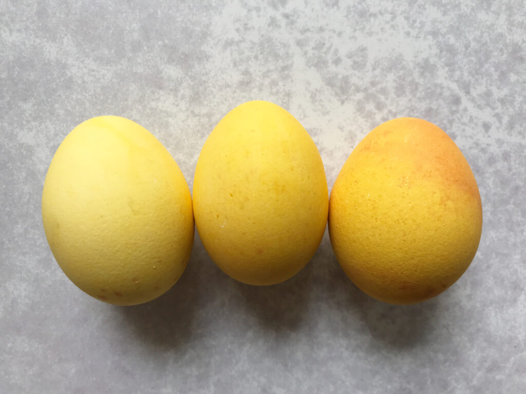 Natural Easter Egg Dyes yellow