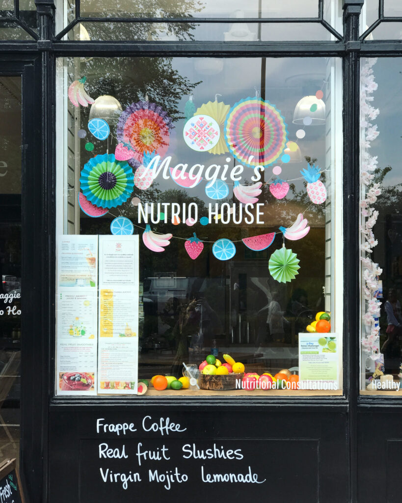 Maggie's Nutrio House juice bar Edinburgh