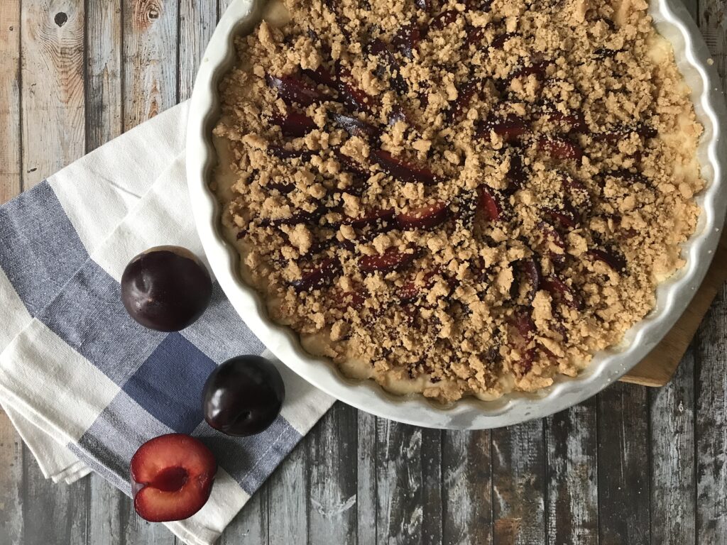 Pflaumenkuchen German Plum Crumble Cake