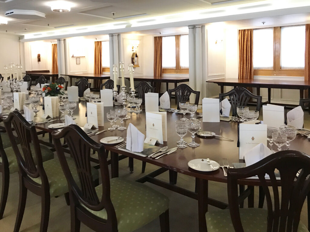 Royal Yacht Britannia Dining Room