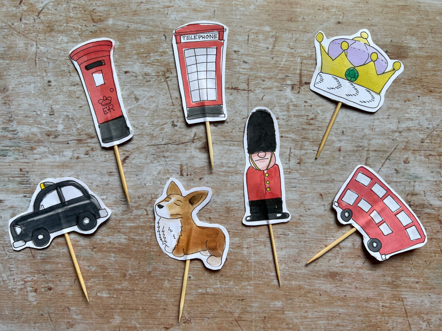 Free Printables Jubilee Cake Toppers The Bear & The Fox