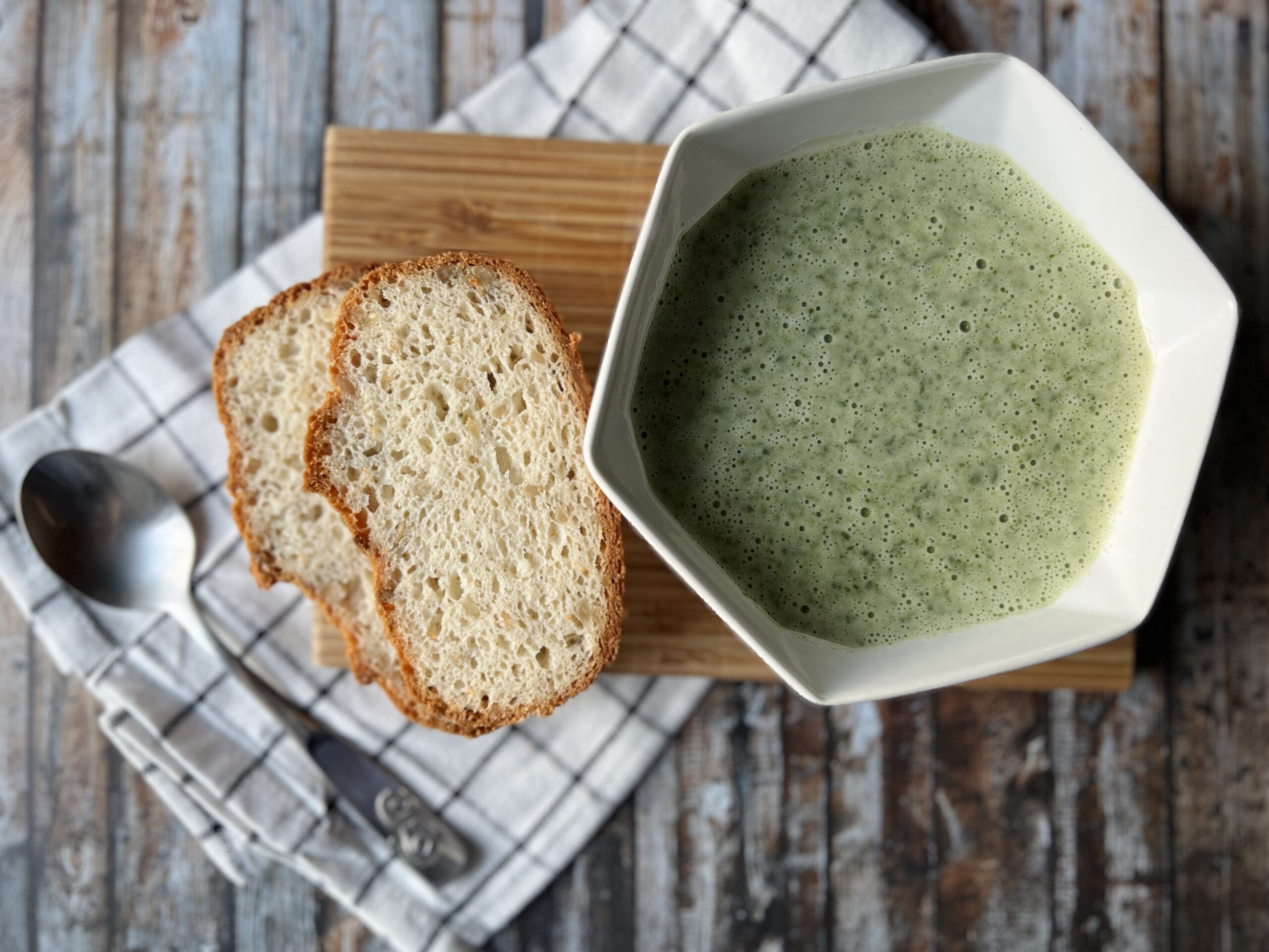 A bowl of ground elder soup