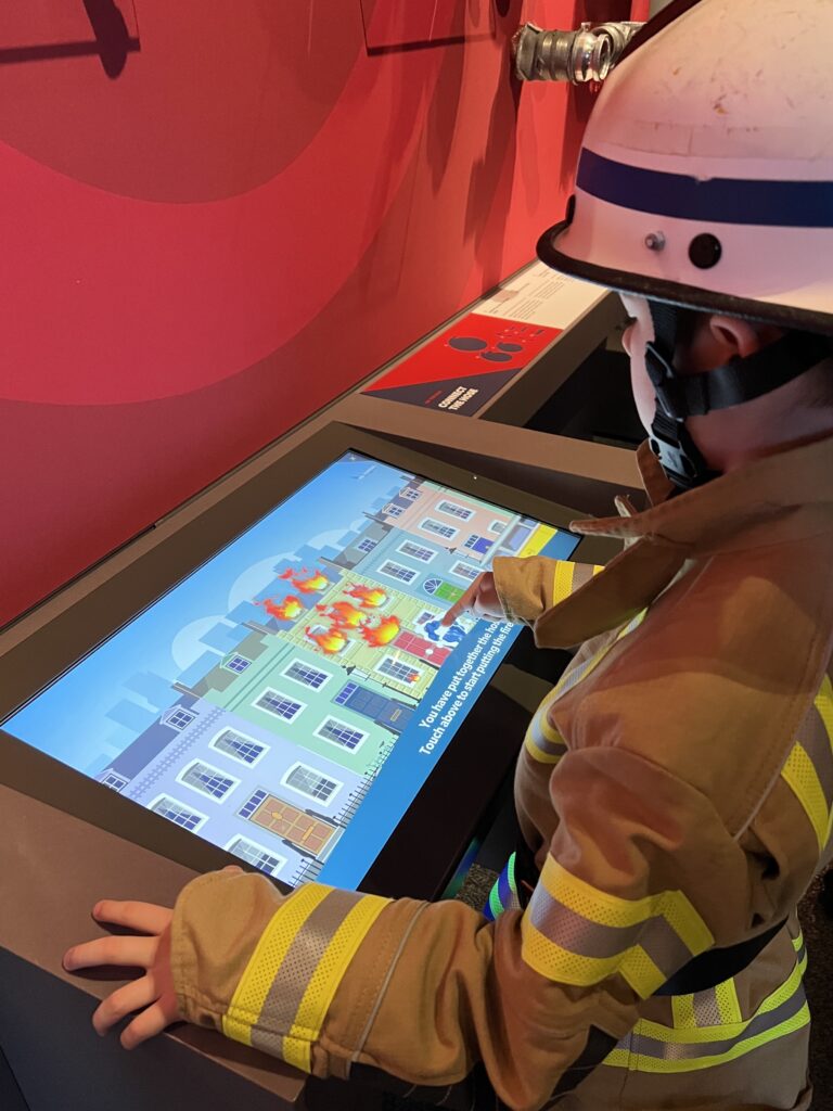 Museum of Fire Heritage touchscreen game
