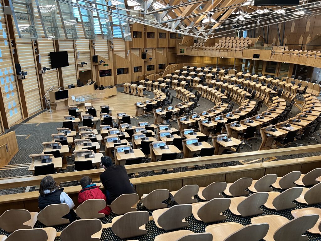 Scottish Parliament debating chamber