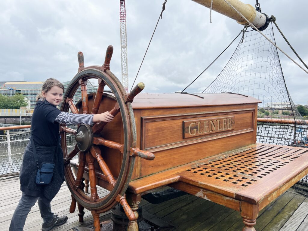 Tall Ship Glenlee steering wheel
