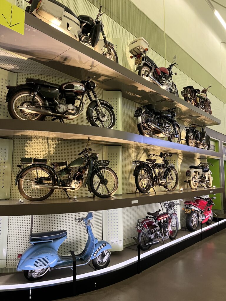Riverside Museum Glasgow Wall of Motorbikes