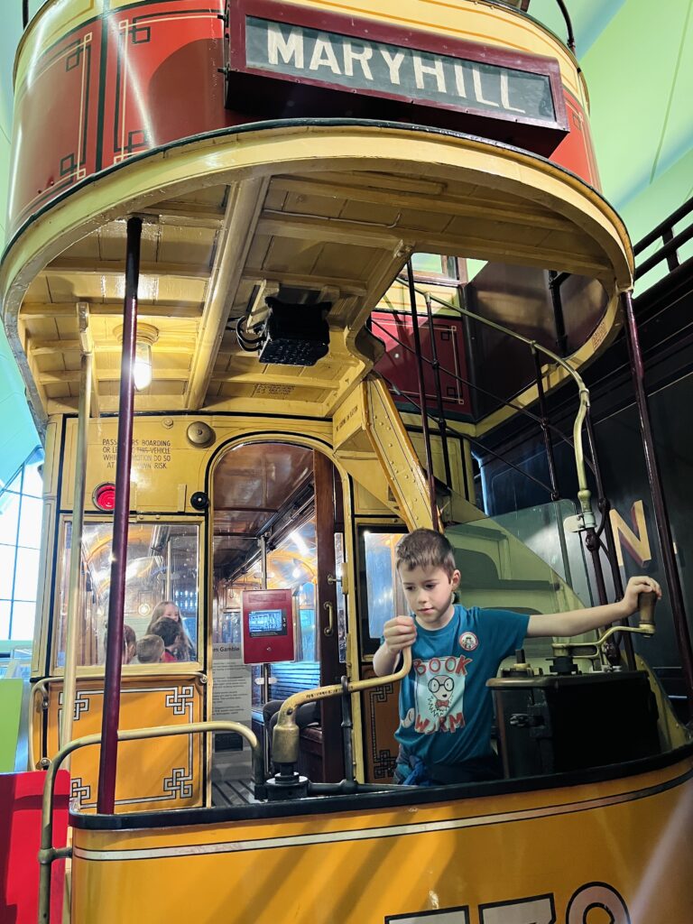 Riverside Museum Glasgow tram driver