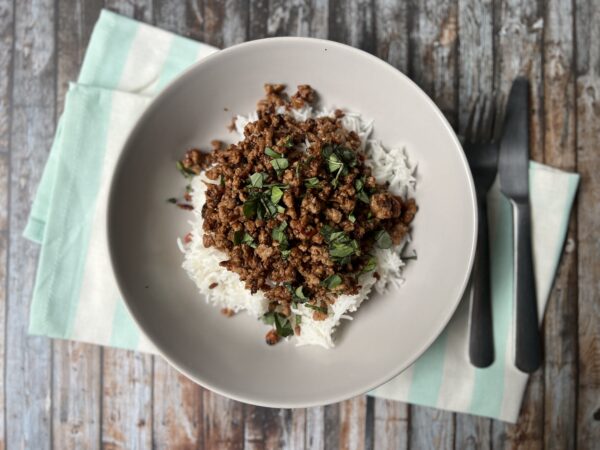 Spicy Turkey Mince with Fried Egg – The Bear & The Fox