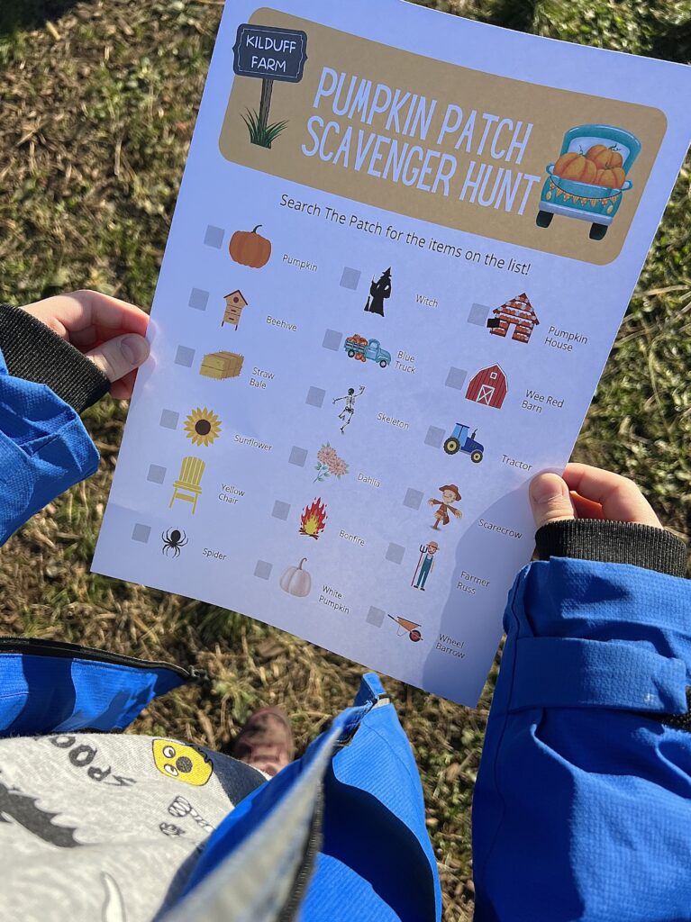 Kilduff Pumpkin Patch Scavenger Hunt