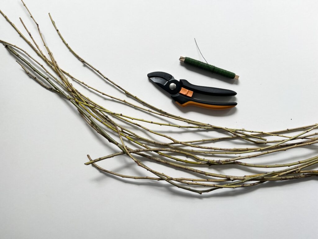 materials for weaving a wreath