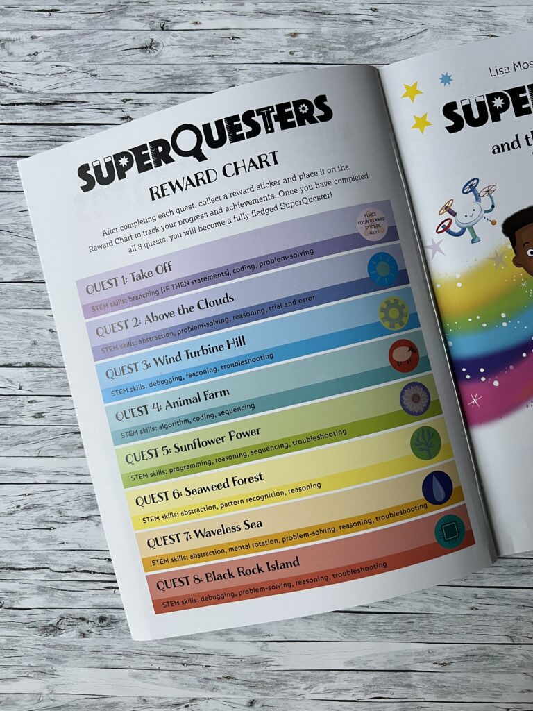 SuperQuesters Book Reward Chart