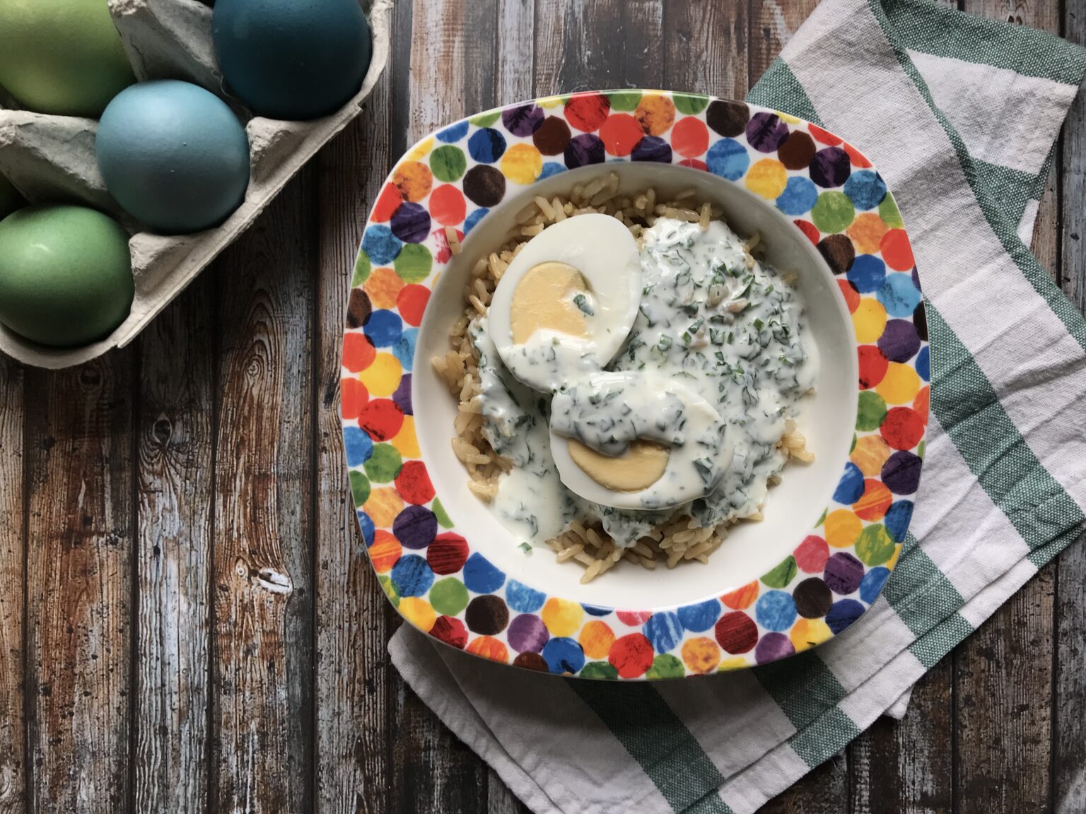 Eier mit Kräutersoße/ Eggs with Herb Sauce – The Bear &amp; The Fox